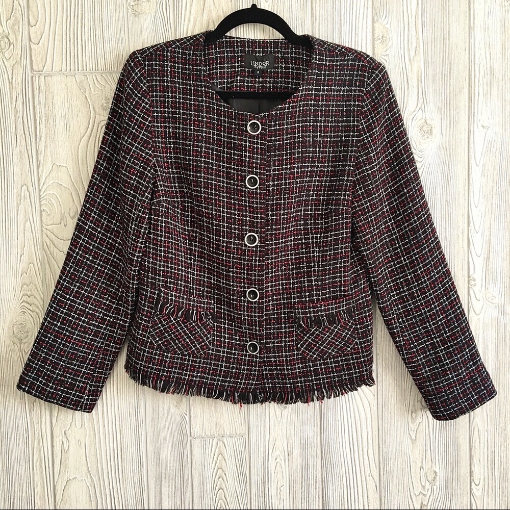 ✨SALE✨ Lindor Women’s 8P Petite Tweed Blazer